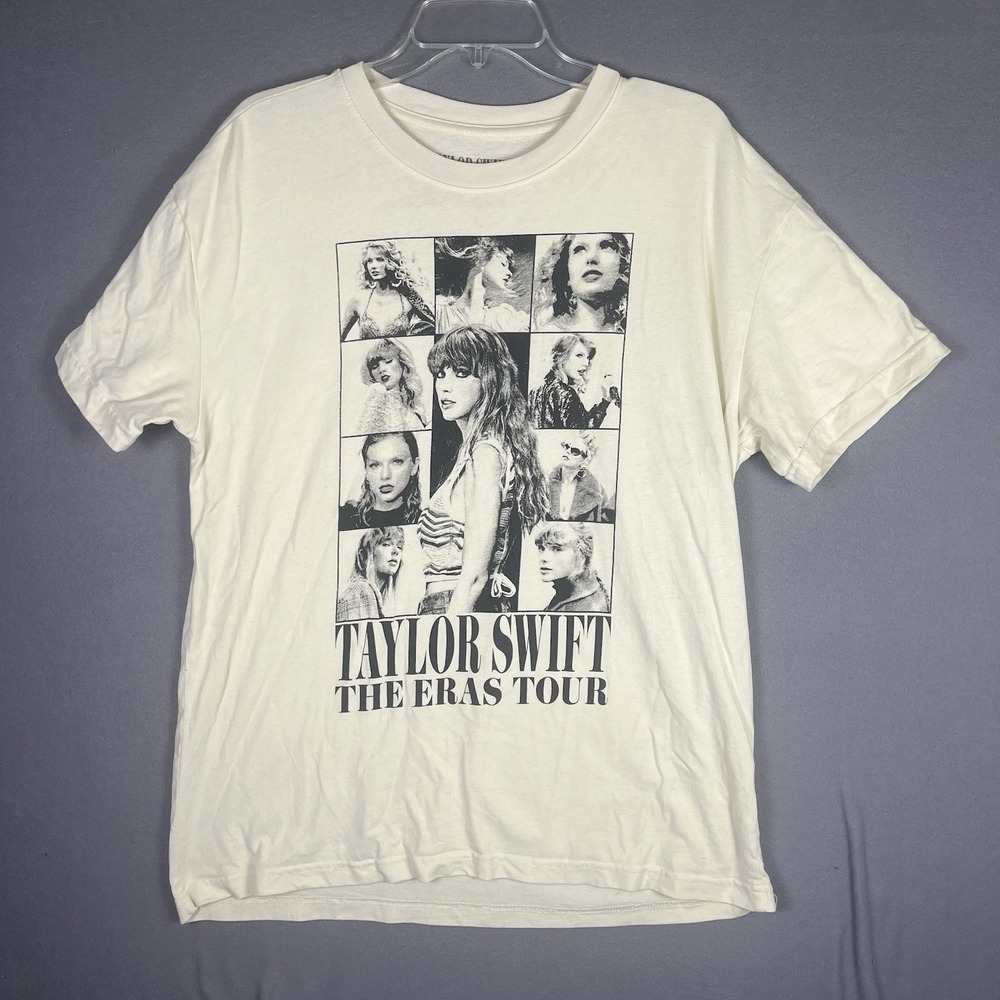 Taylor Swift The‎ Eras Tour Cream Beige T-Shirt Official Merch SIZE Large